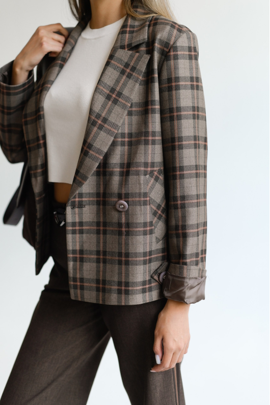 Жакет в клетку